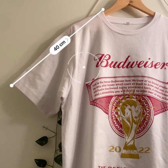 Mens XL extra Large Budweiser FIFA 2022 Tshirt white in excellent condition - Picture 3 of 7
